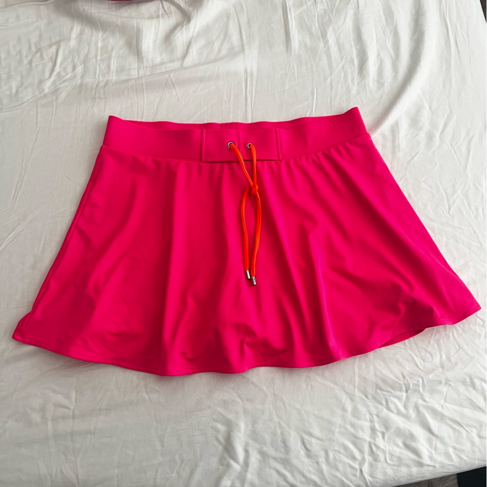 NWOT Ralph Lauren Athletic Skirt Pink Orange shorts liner size medium